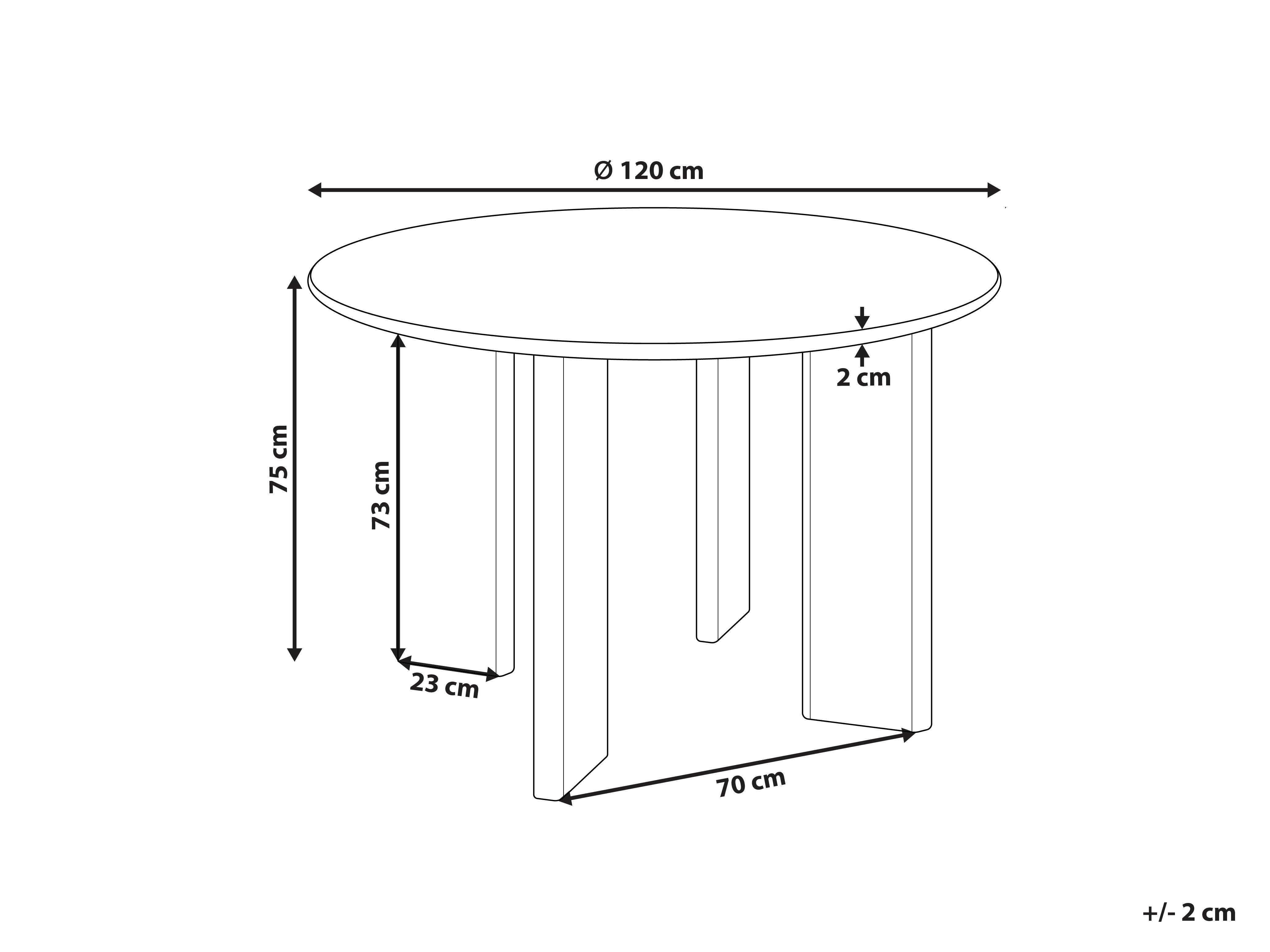 Eettafel COSMO Wit 120 cm 120 cm