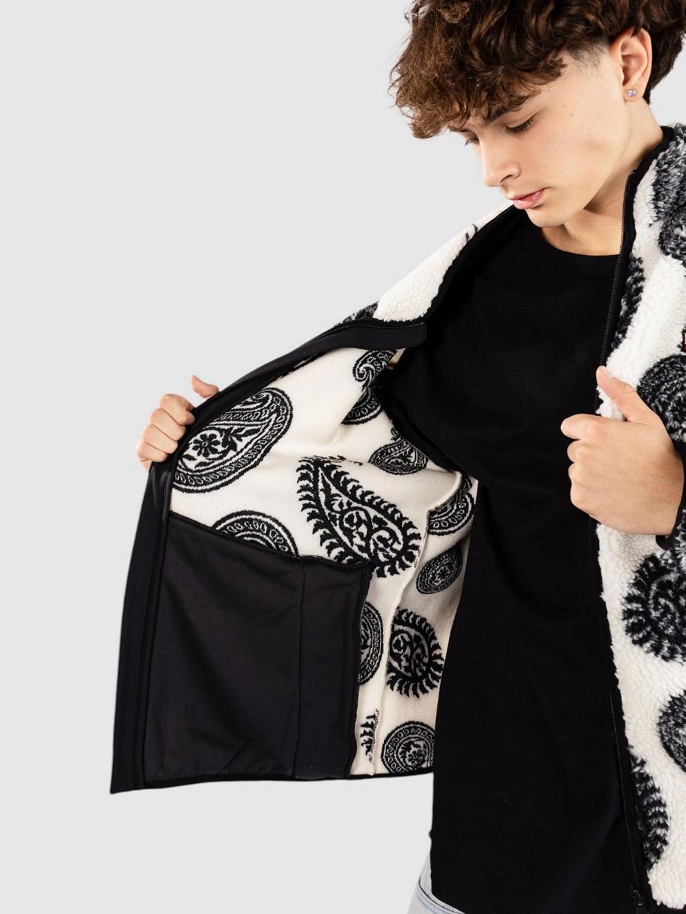 Napapijri T-Holiday Fz Zip Hoodie paisley white
