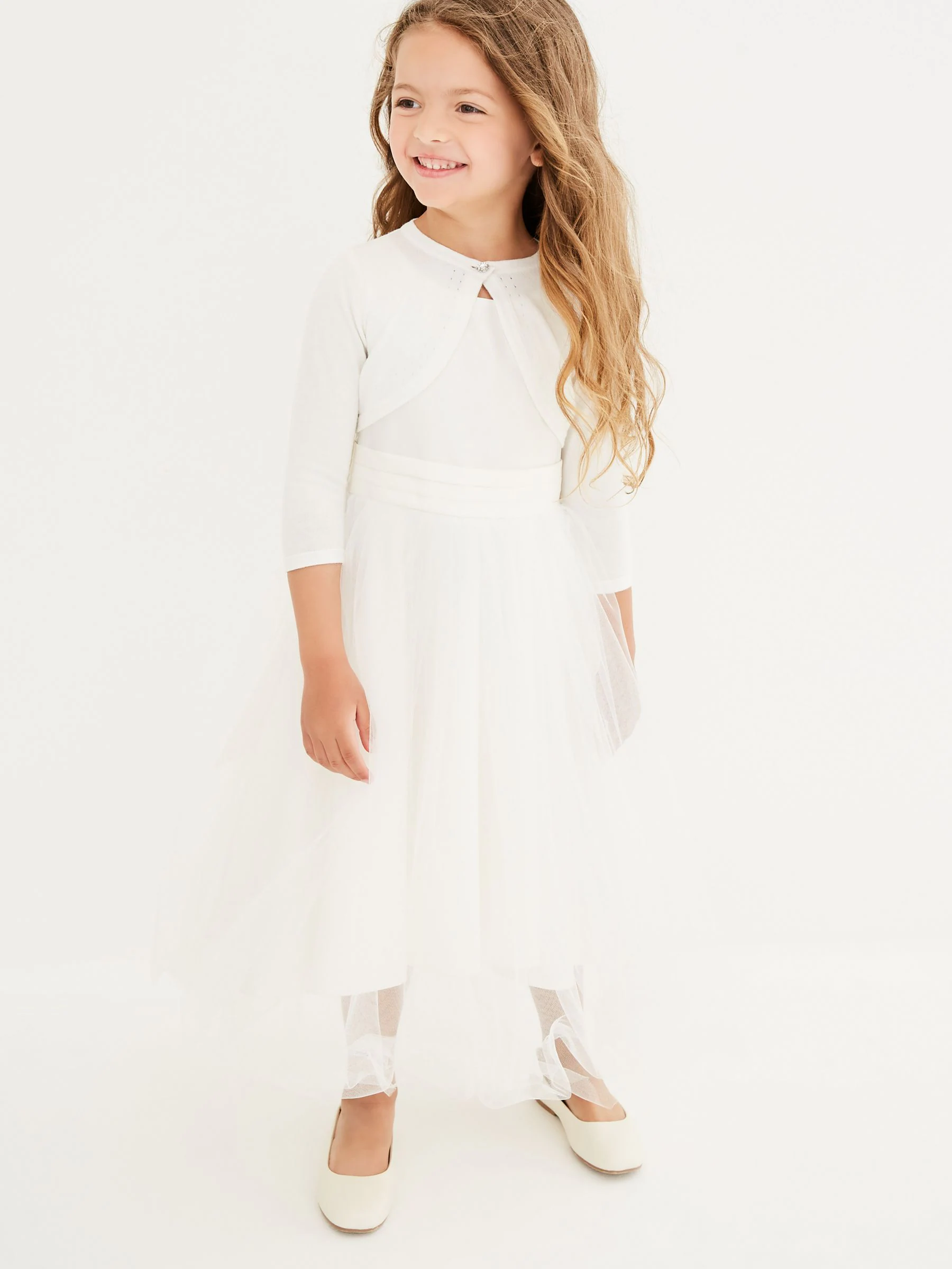 Ecru - Gelegenheidsvest met bolero (3 mnd- 16 jr)