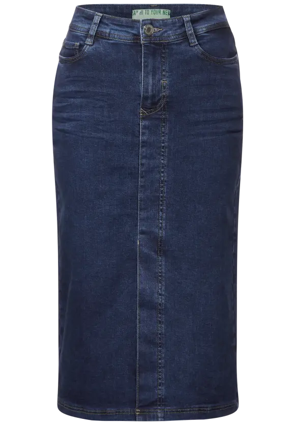 Midi Jeansrock - soft indigo washed