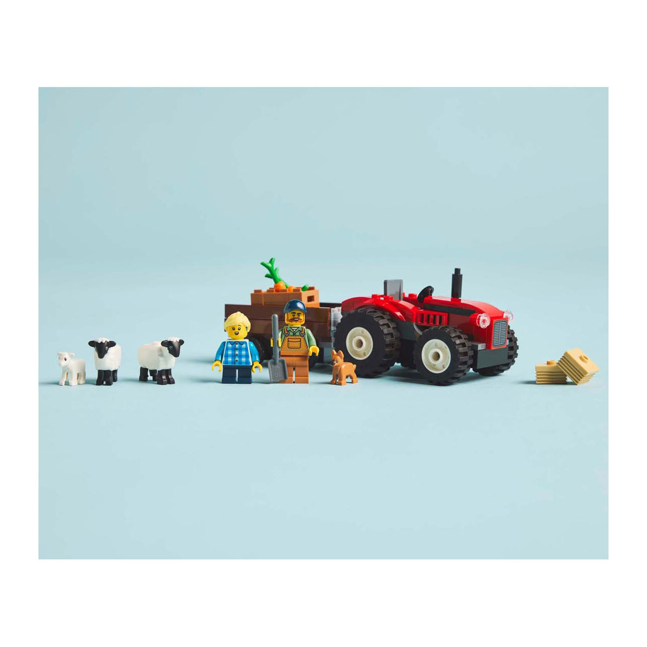 LEGO City 60461 Rode Tractor Met Aanhanger En Schapen