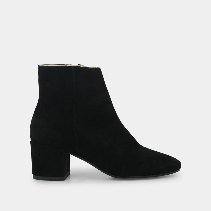Boots à talon  en velours noir