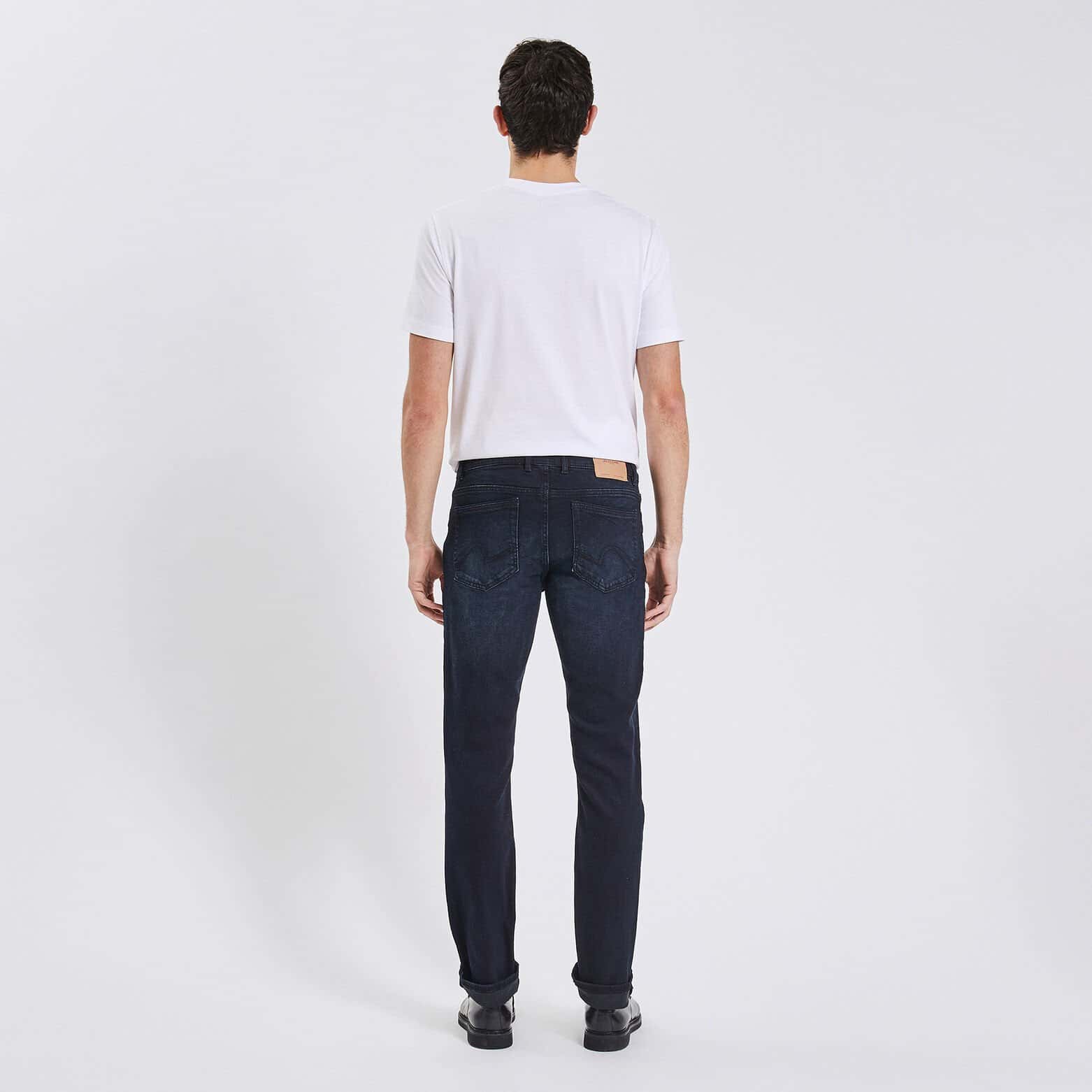 Jean regular en coton recyclé waterless Bleu