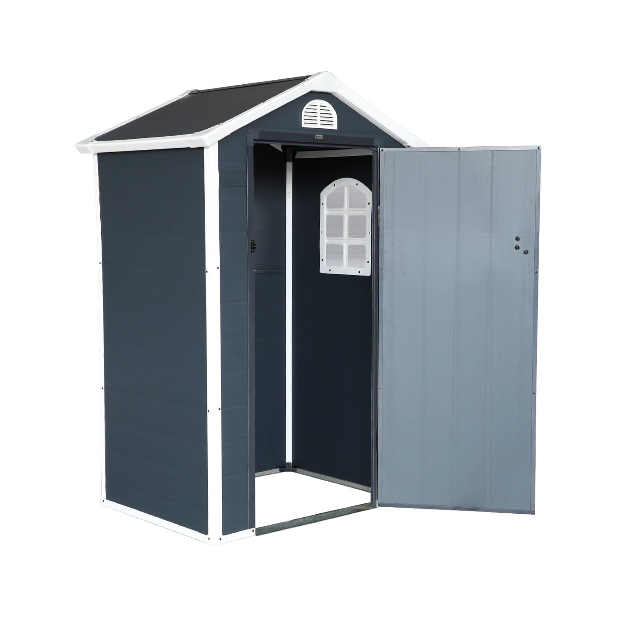 sweeek - Kunststof tuinhuisje met aluminium frame 1,39 mÂ²