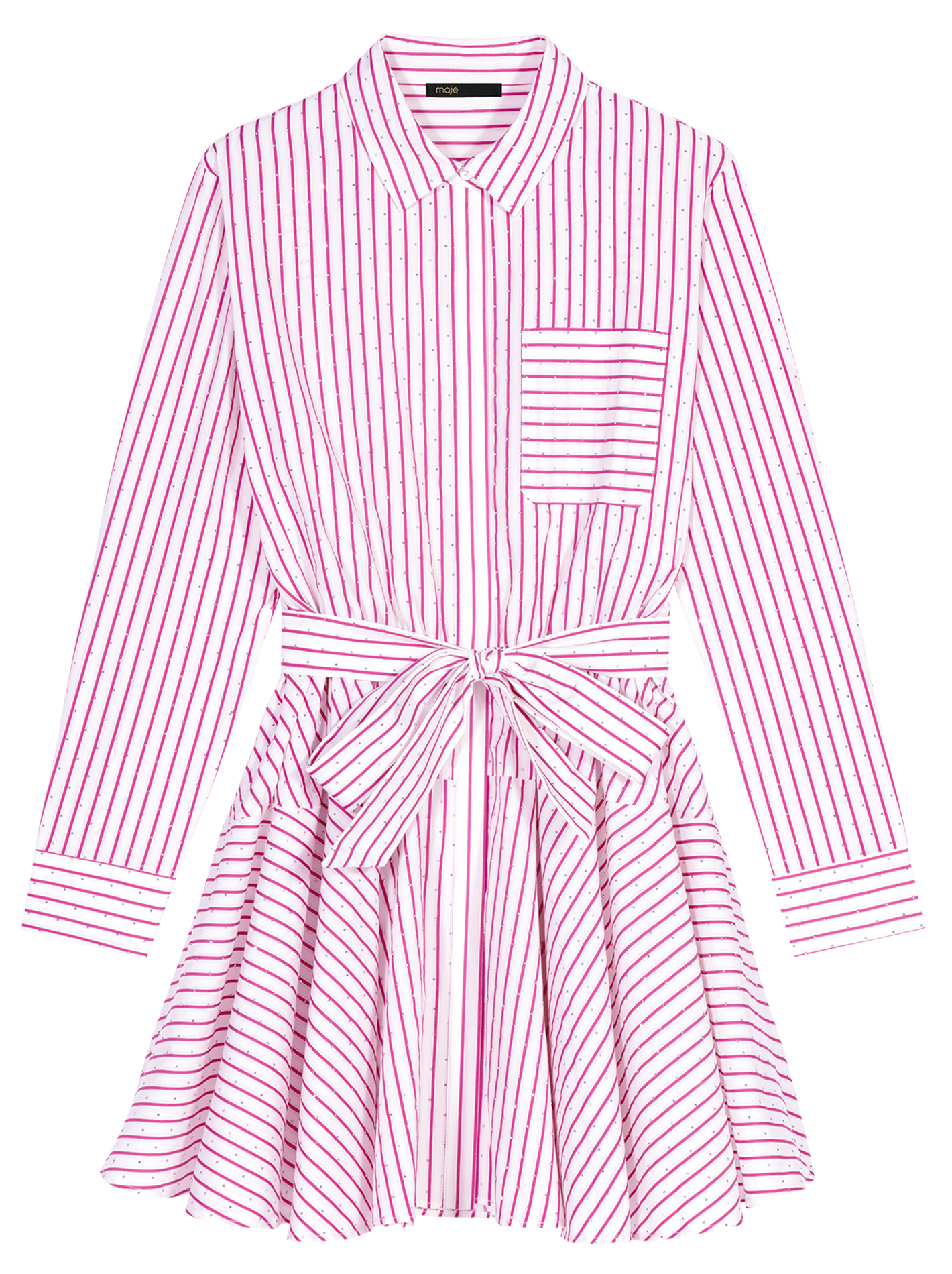 Robe courte imprimée rayures | Rayé