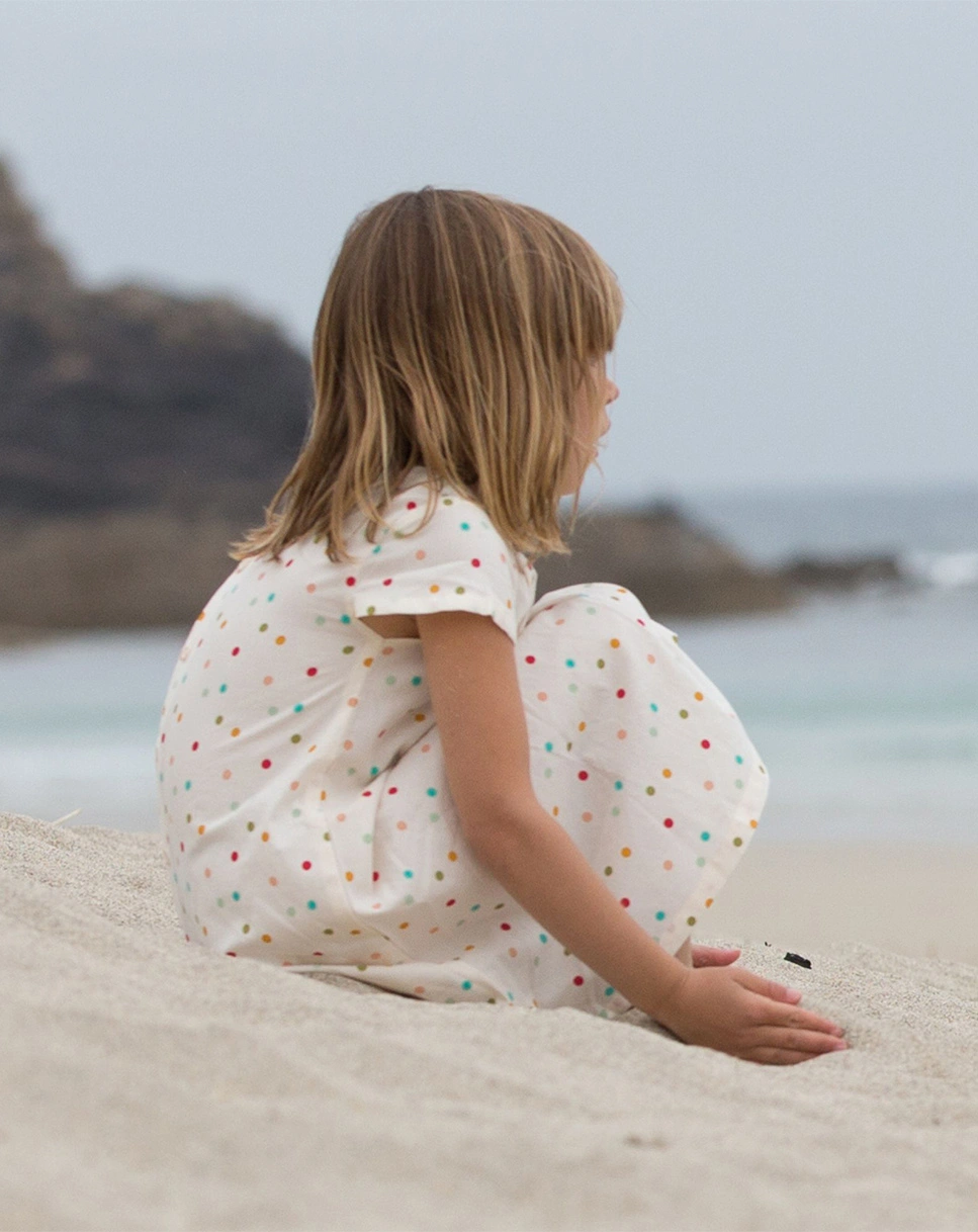 Kurzarmkleid RAINBOW SPOTS in bunt