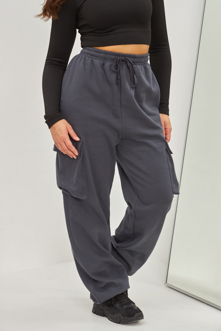 Pantalon de jogging cargo gris foncé