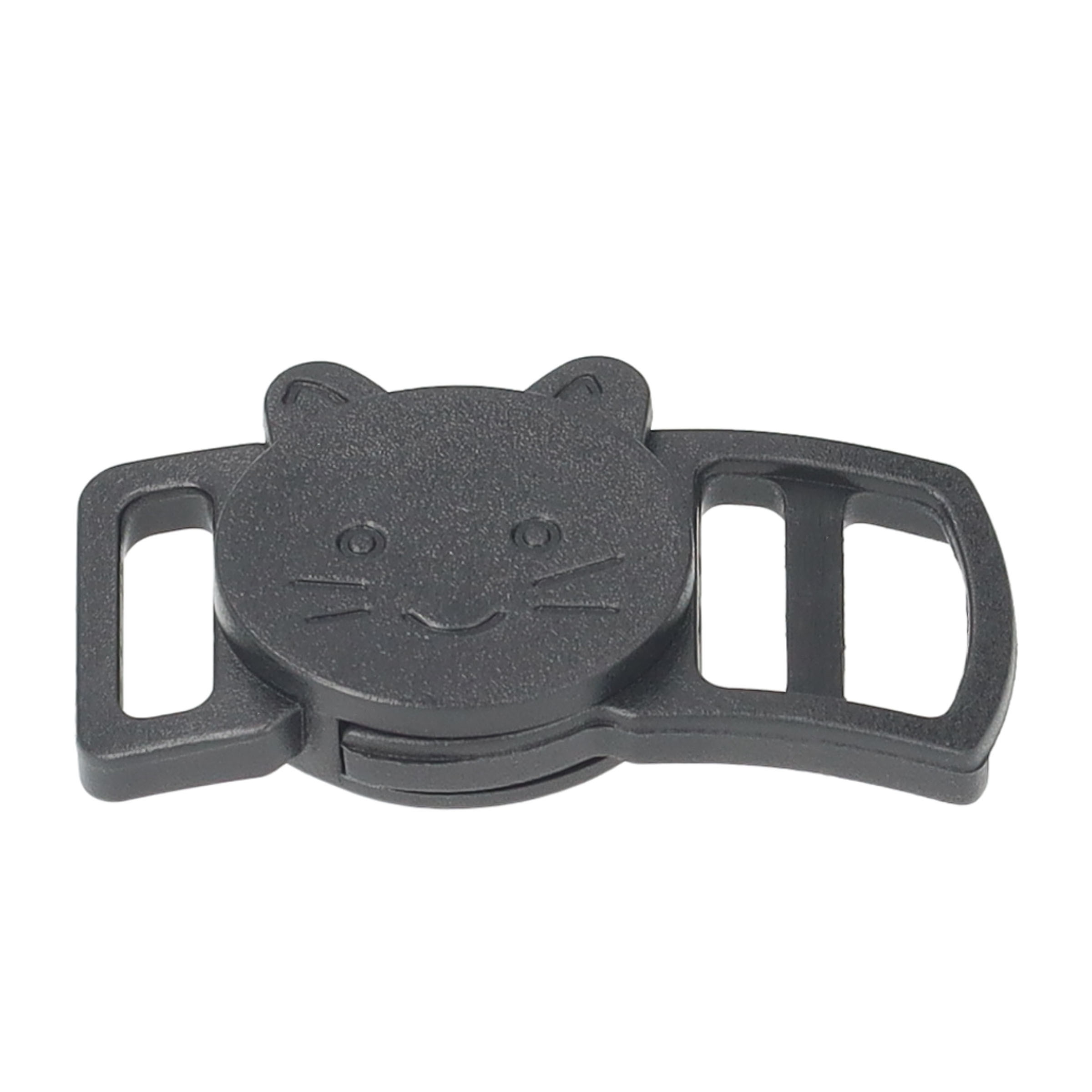 (30x15mm) Ersatz Steck Schnalle Schnellverschluss Clip für Katzen Halsband - Schwarz