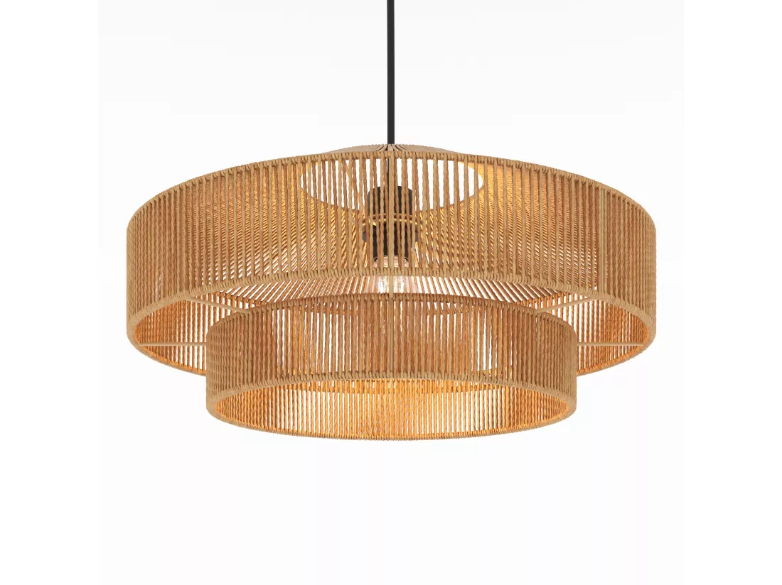 Suspension ronde en papier de corde 60 cm - Clairia