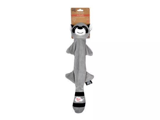 Jouet peluche Raton Laveur avec poche à friandises - Gris - L 45 x l 18,5 cm