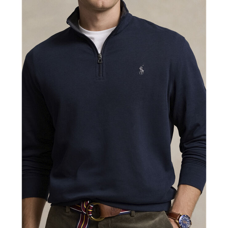 Polo Ralph Lauren Luxury Jersey Quarter-Zip Pullover Aviator navy