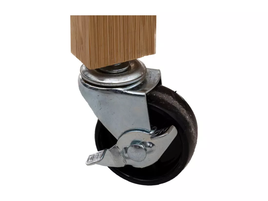 Ilot de cuisine, Meuble de cuisine en bois coloris naturel - longueur 90 x Profondeur 60 x Hauteur 108 cm