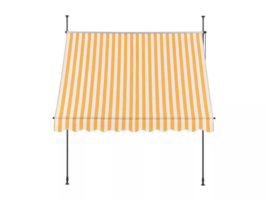Store banne téléscopique acier blanche 250 x 120 x 200 cm 03_0008328