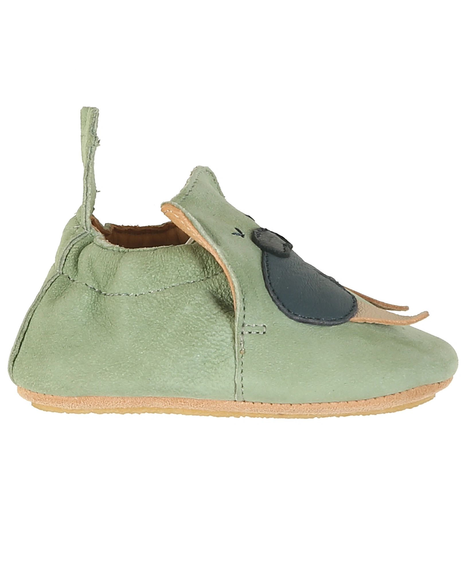 Krabbelschuhe BLUBLU MORSE in grüngrau