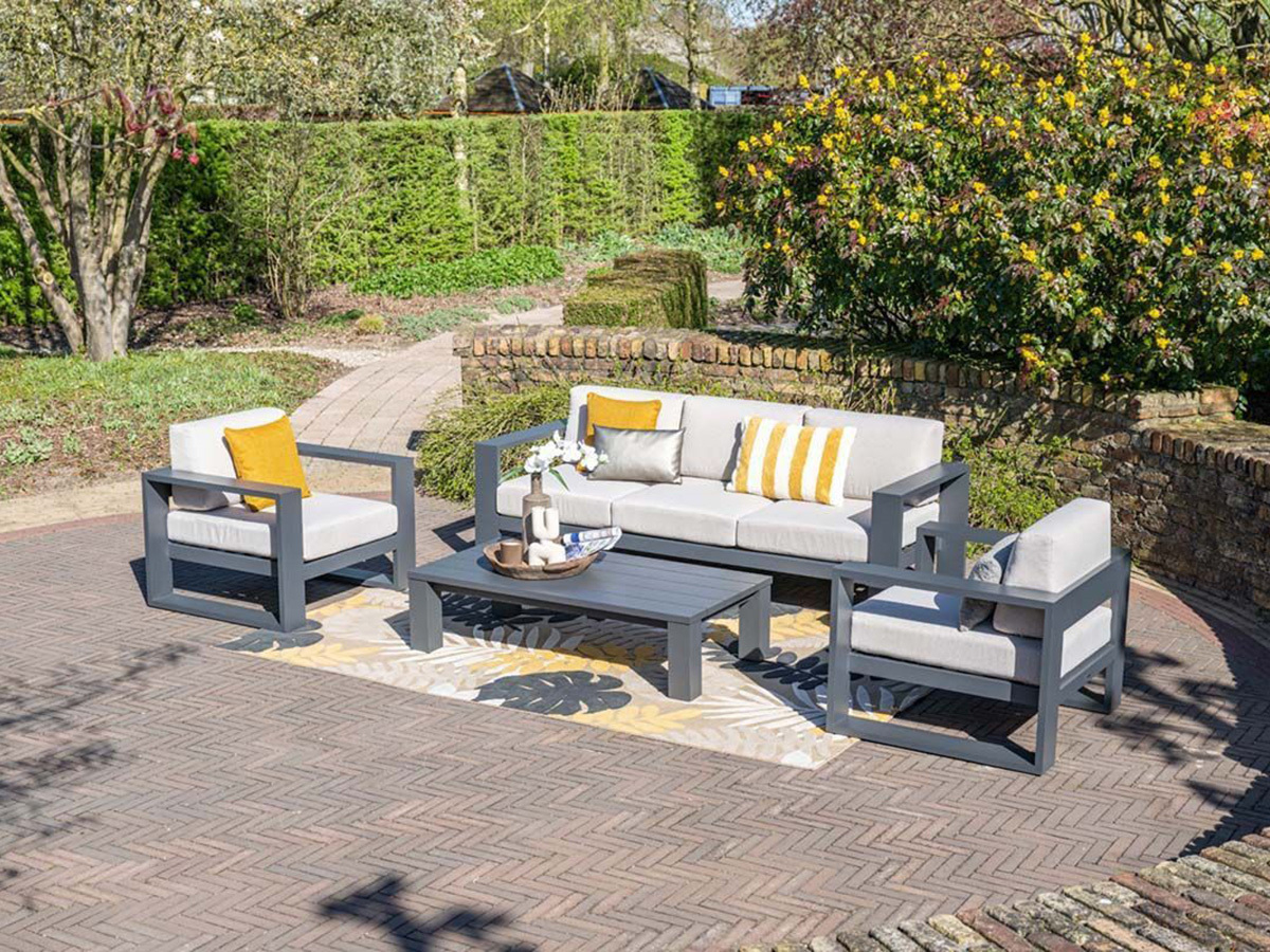 Outdoor Feelings Cuba 3-zits loungebank - desert sand