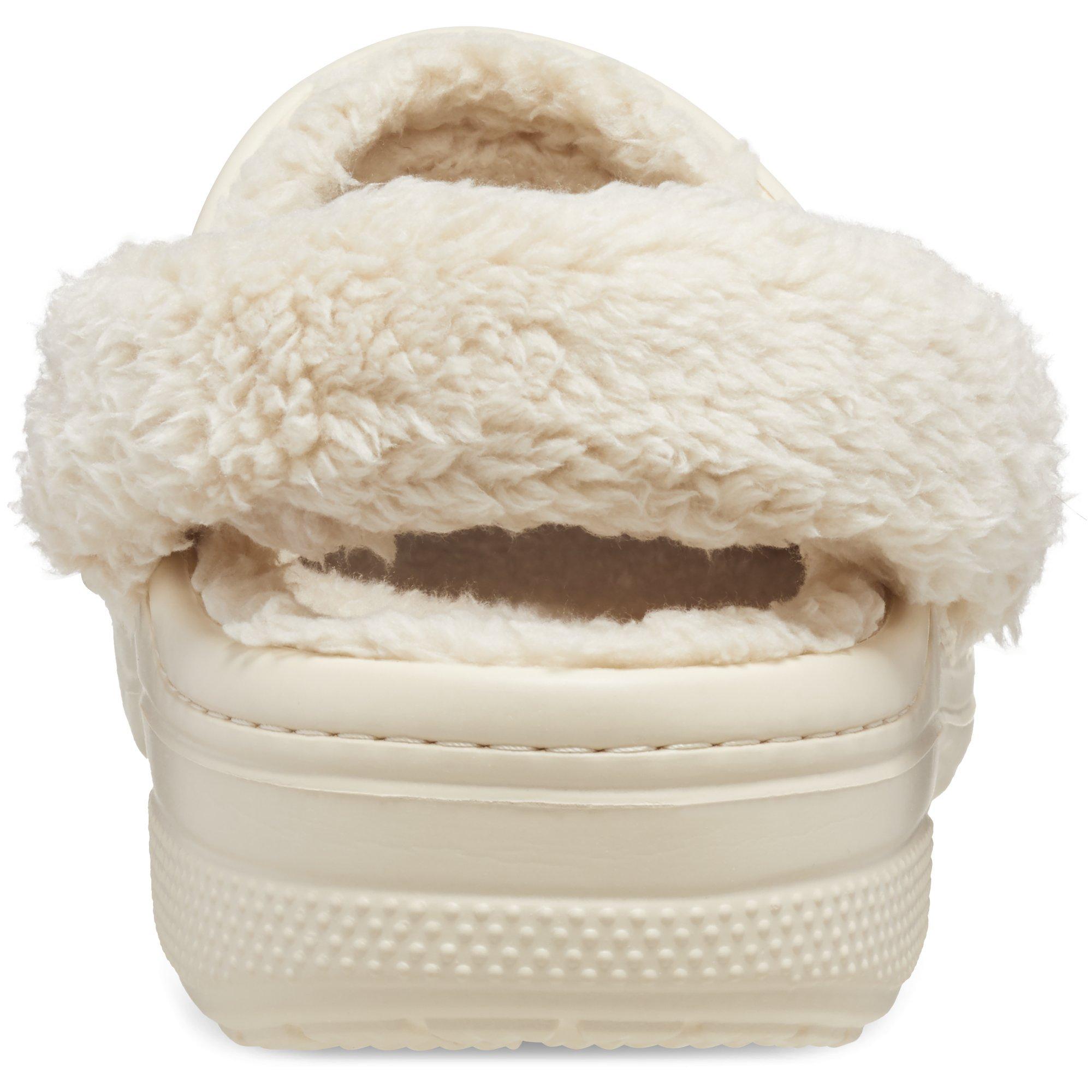 Crocs Baya Lined Fuzz Strap Clogs Womens