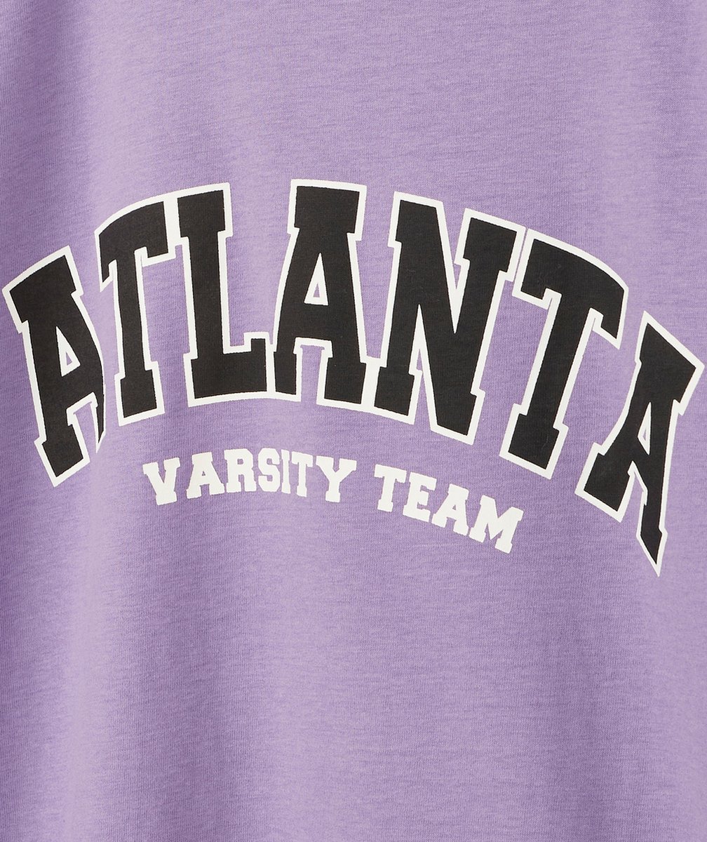 T-SHIRT MIXTE EN COTON BIO VIOLET AVEC MESSAGE