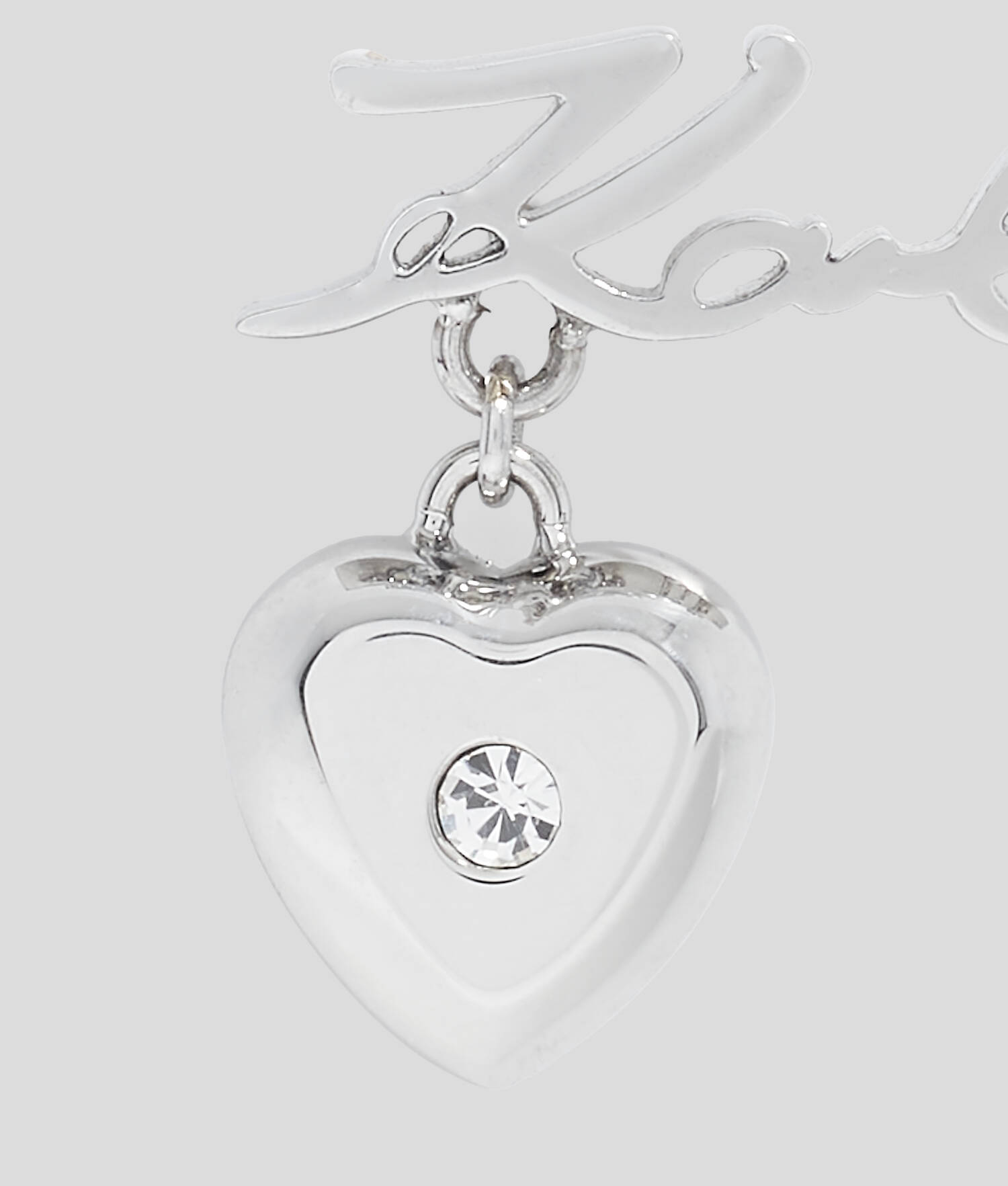 Boucle d'oreille en forme de cœur KARL Signature - Argent