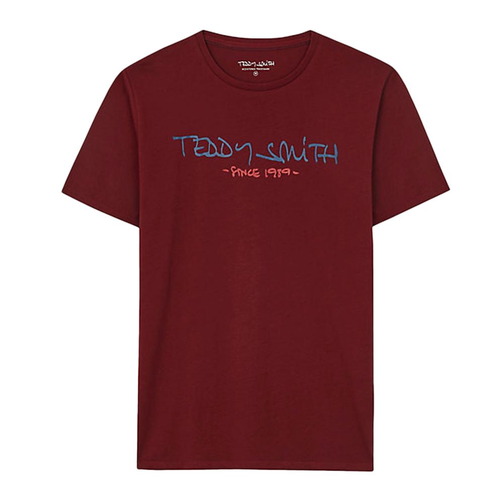 Teddy Smith T-shirt Bordeaux Homme Teddy Smith Ticia