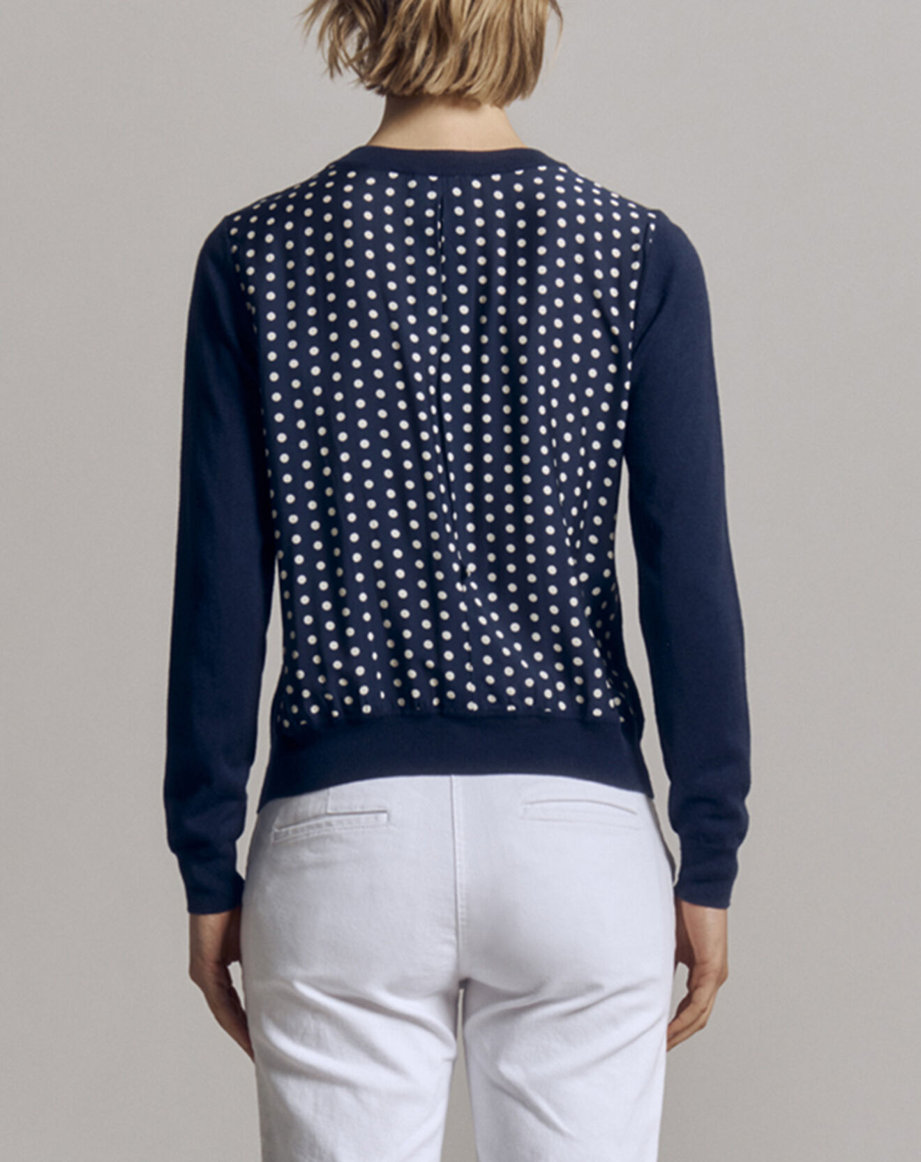 Devernois Gilet en Soie & Cachemire Galilée bleu marine