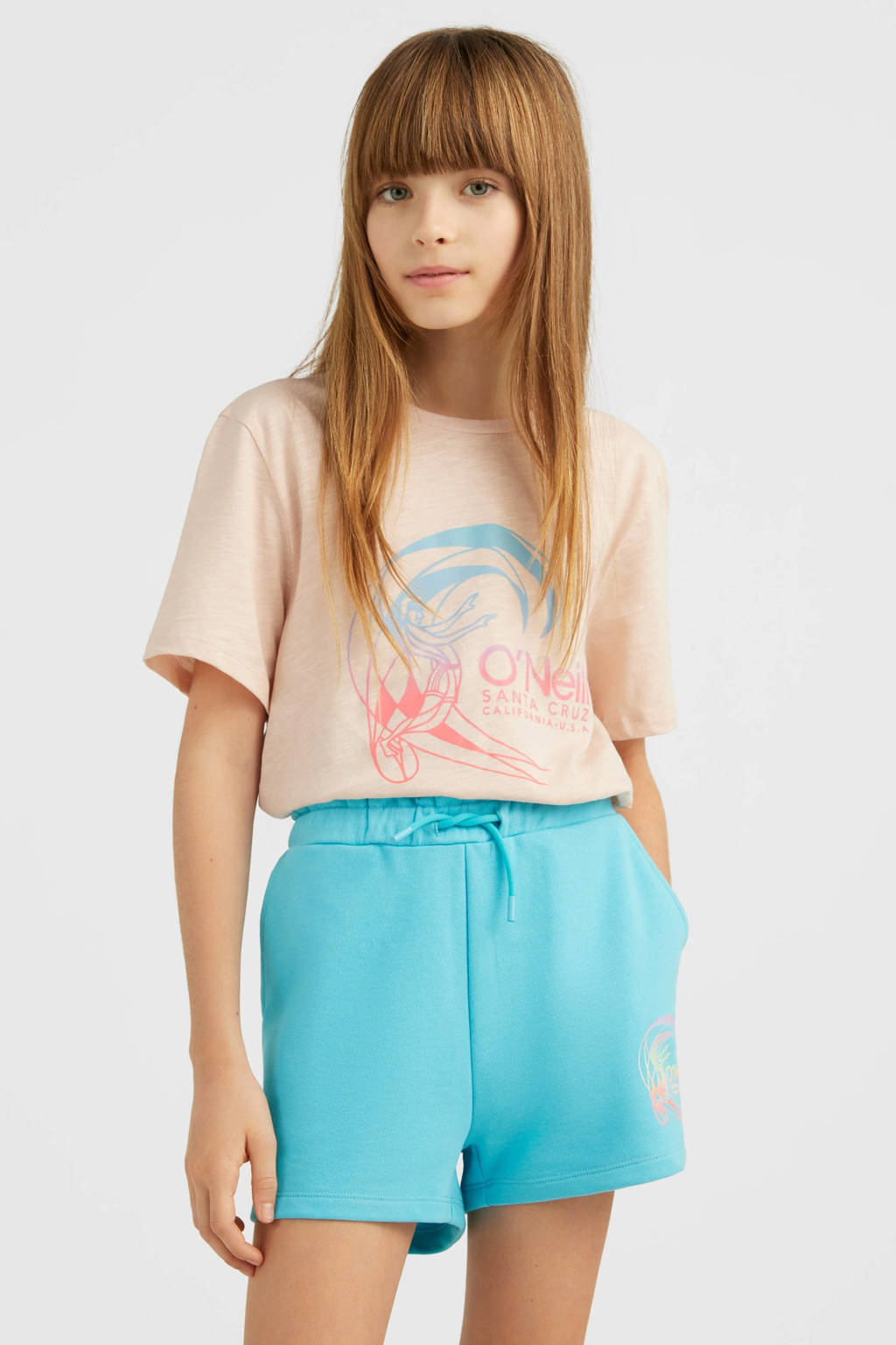 O'Neill sweatshort met printopdruk lichtblauw