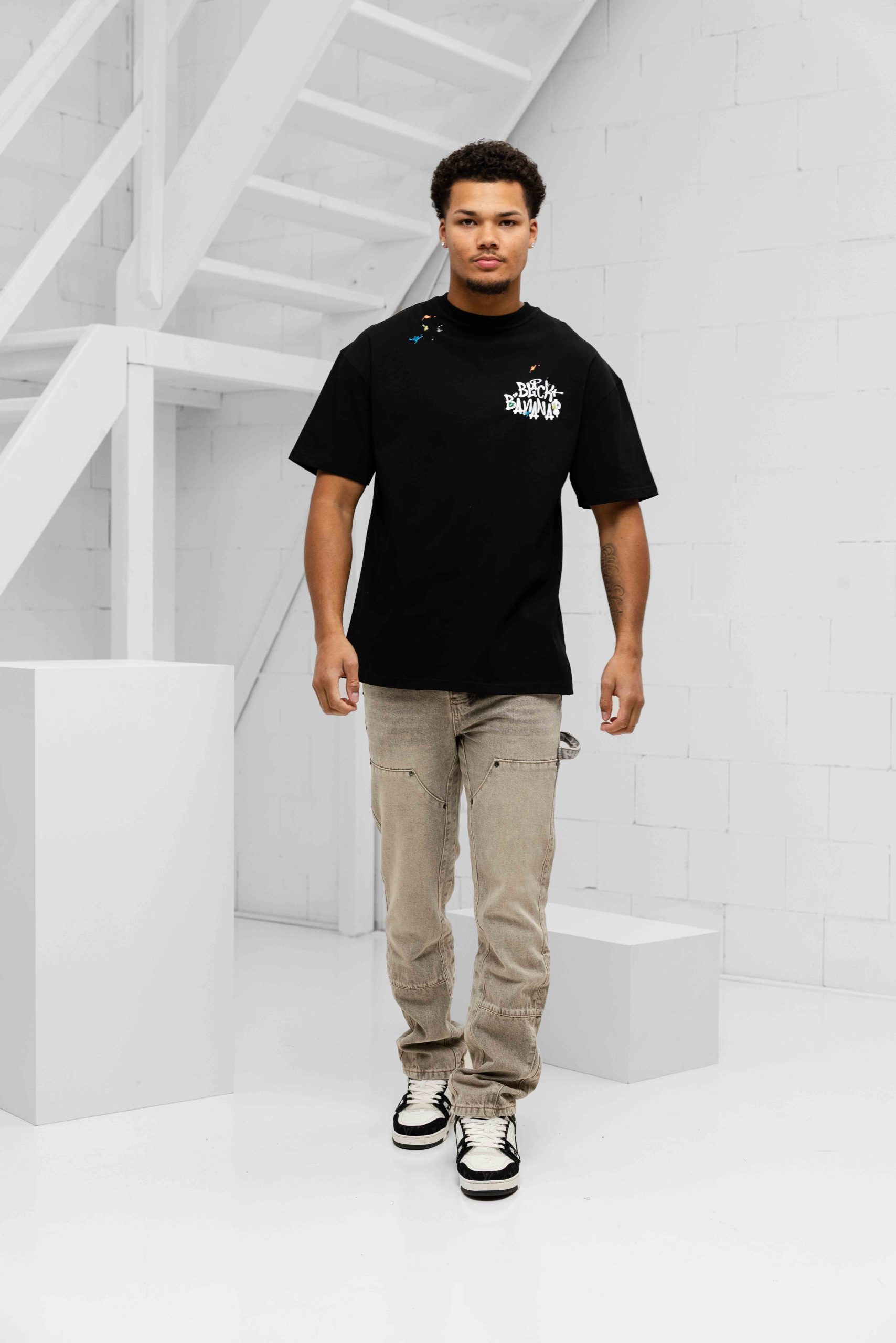 Black Bananas Painter T-Shirt Heren Zwart