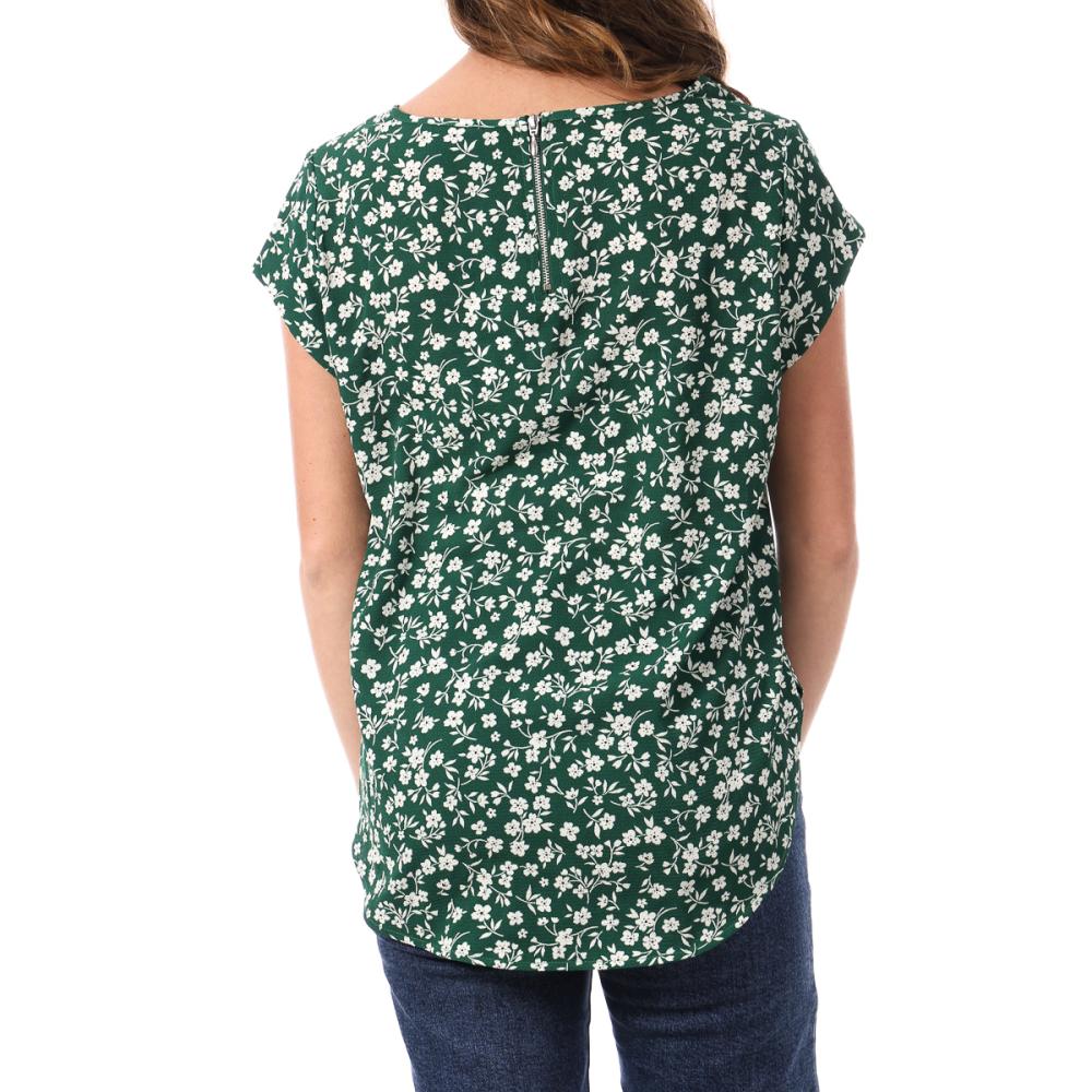 Only Top Imprimé Vert à Motifs Femme Only Vic