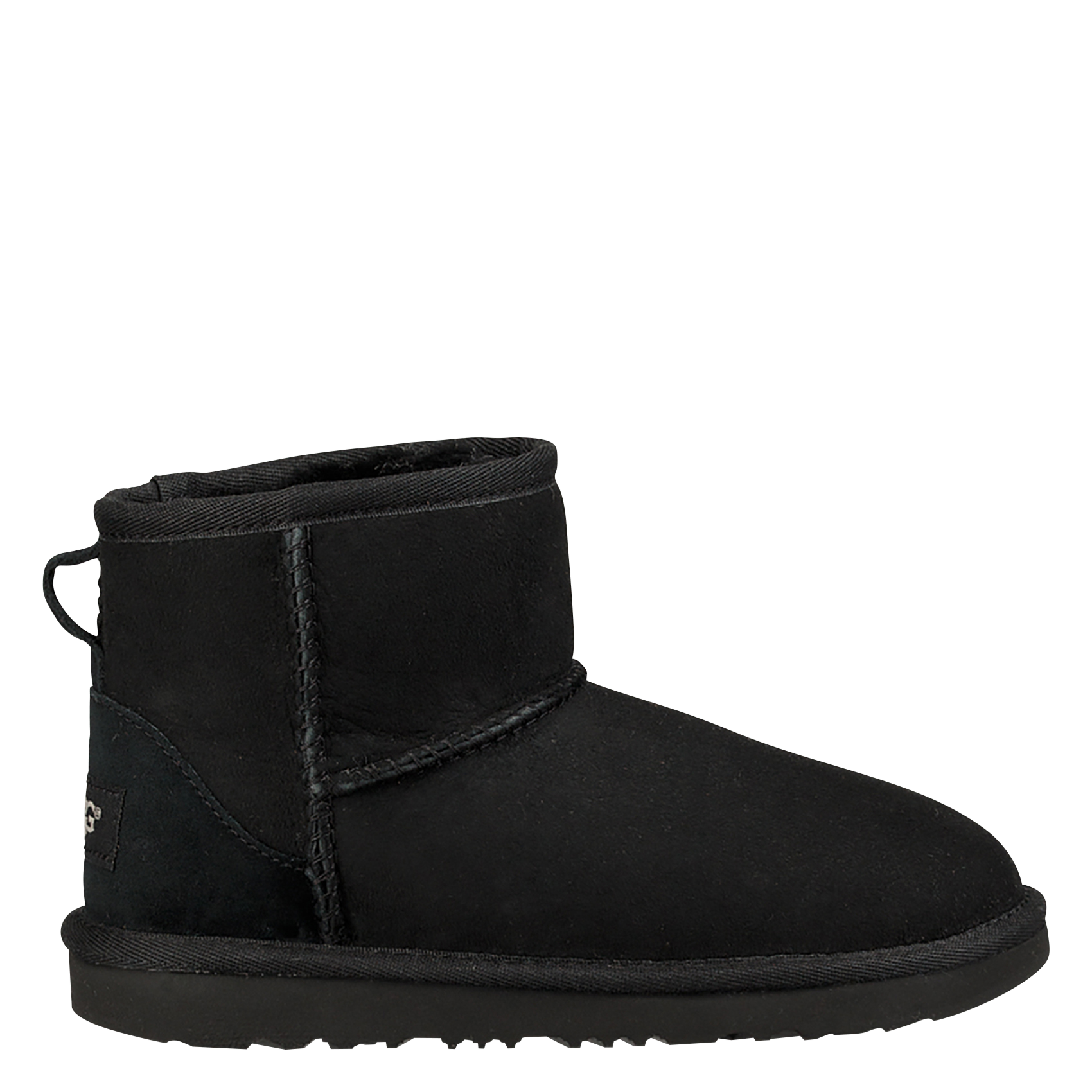 CLASSIC MINI II - Bottines fourrées en cuir velours| Noir