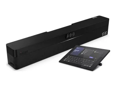 Lenovo ThinkSmart One - Videokonferencepakke (berøringsskærmkonsol, beregningssystem) - med 3 års Lenovo Premier Support   First Year Maintenance - Certified for Microsoft Teams Rooms - sort