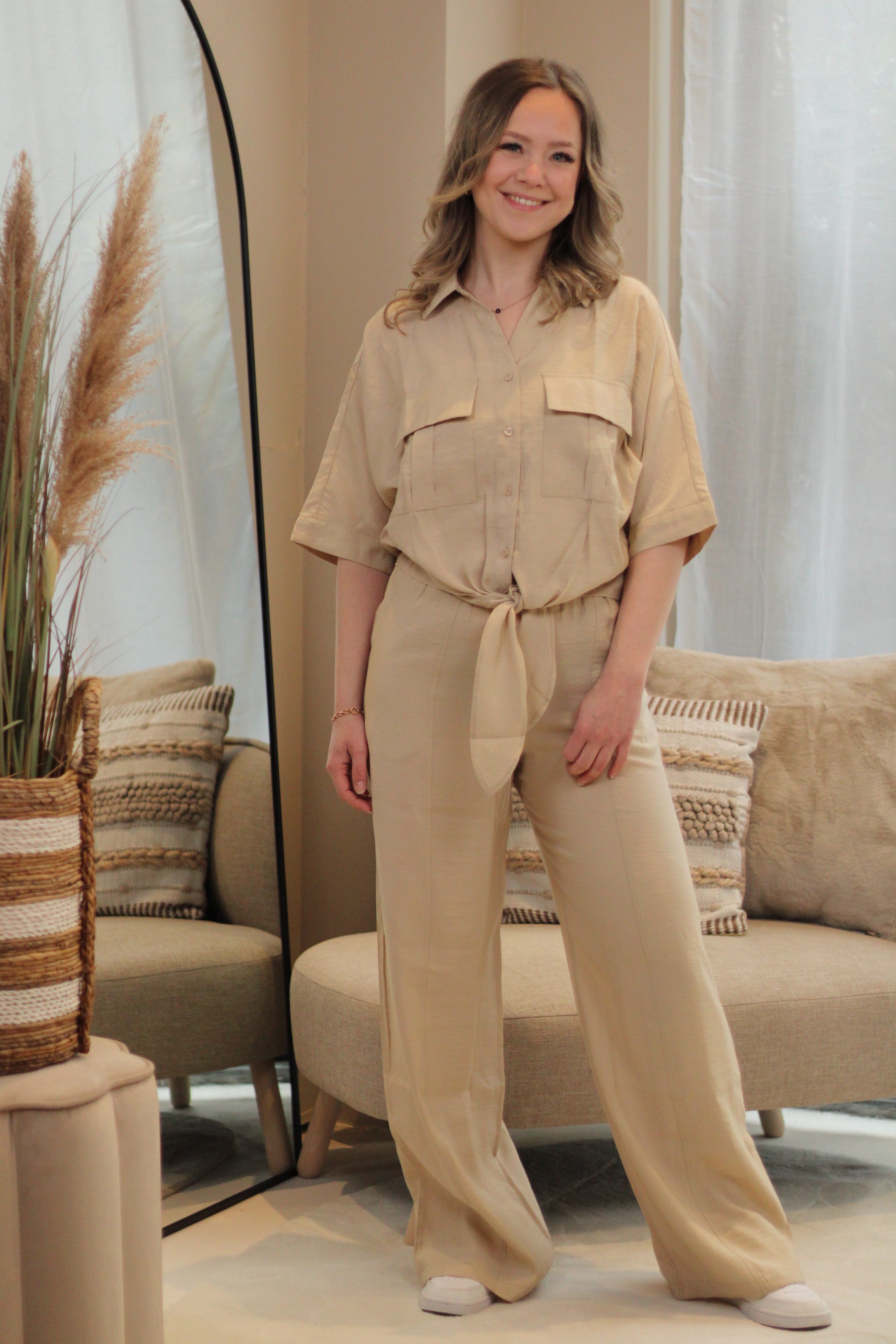 Zoso - Chloe Luxury Wide Pants - Sand