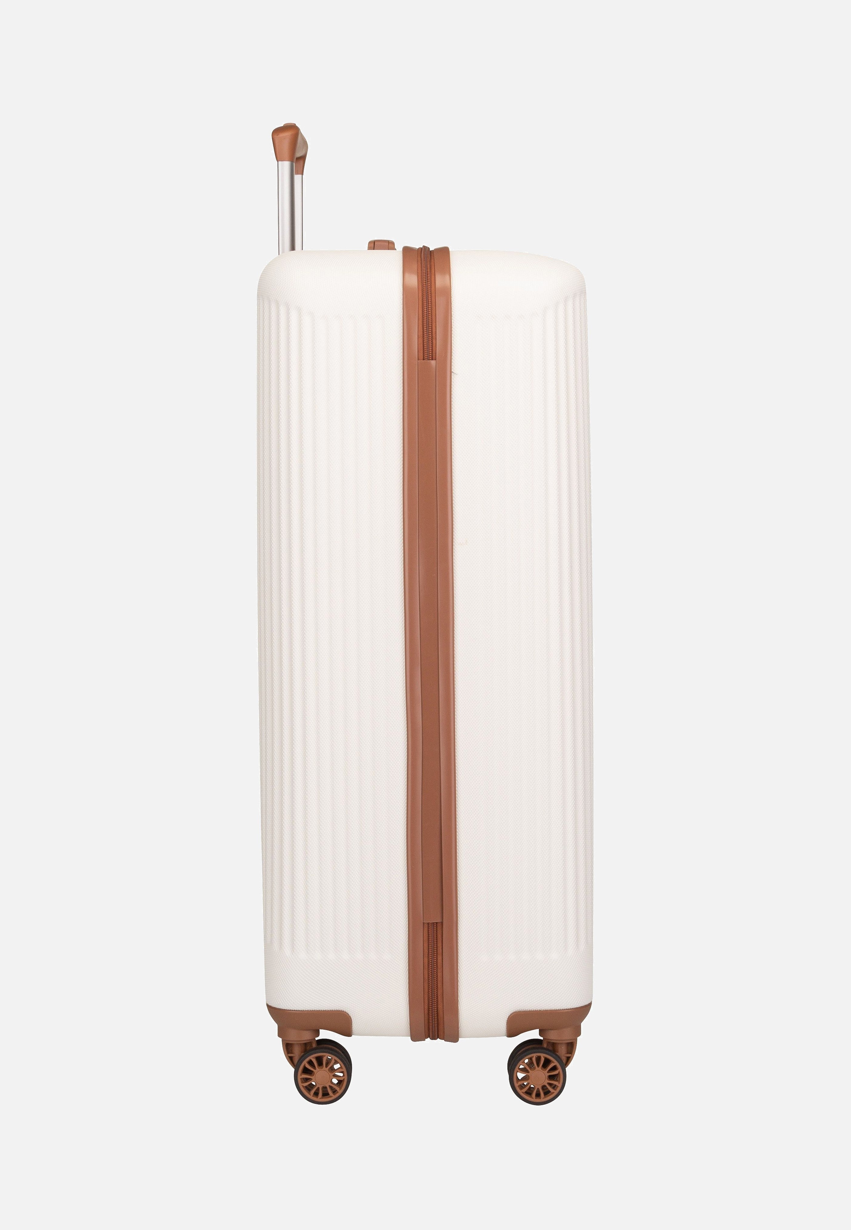 Bali 4w Trolley L Weiss/Cognac - Koffer