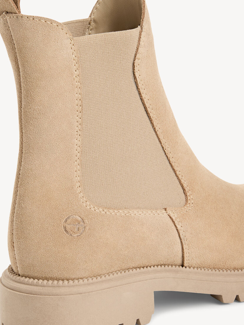 Leren Chelseaboot - beige