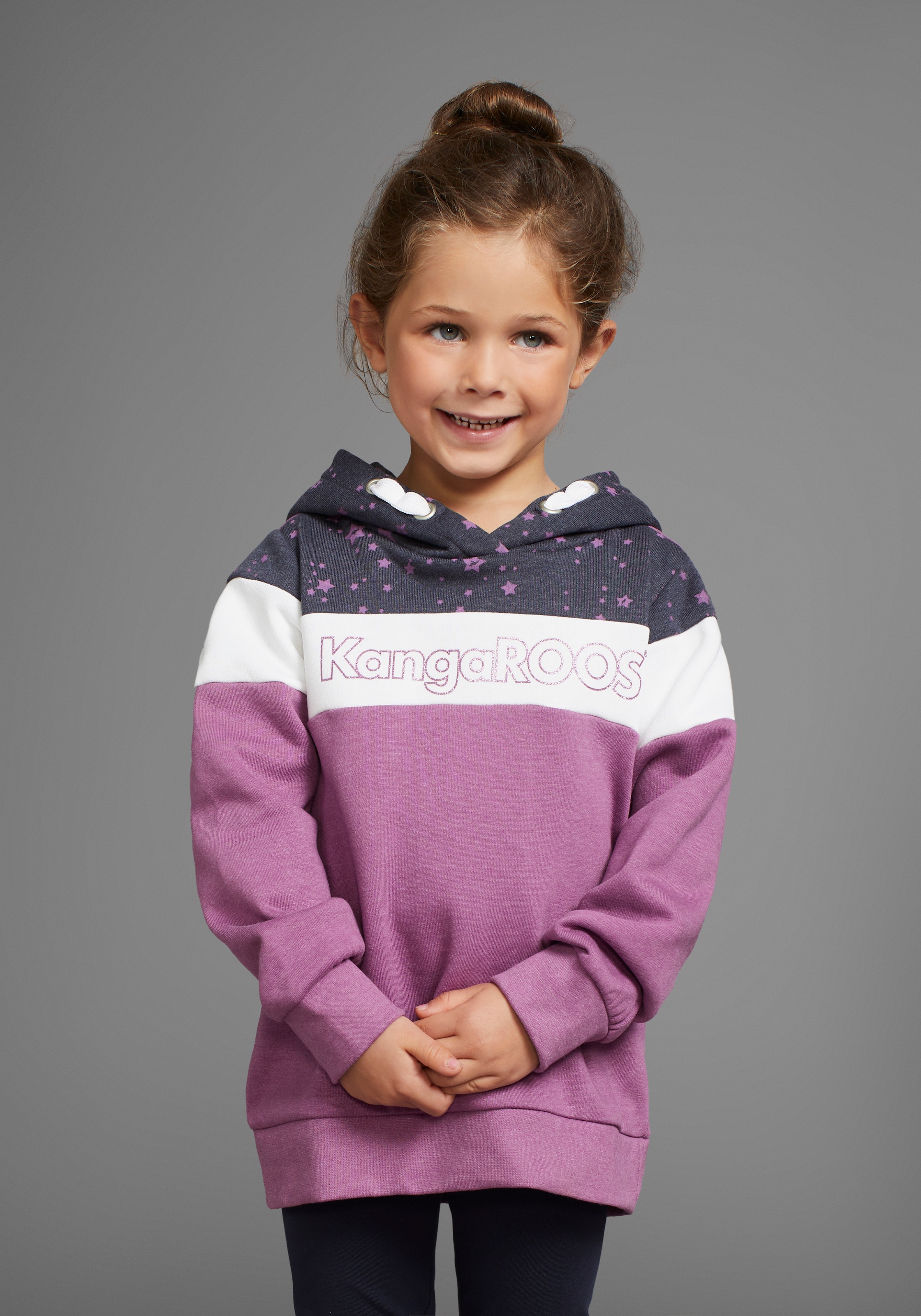 KangaROOS Kapuzensweatshirt »Colorblocking«, , für kleine Mädchen