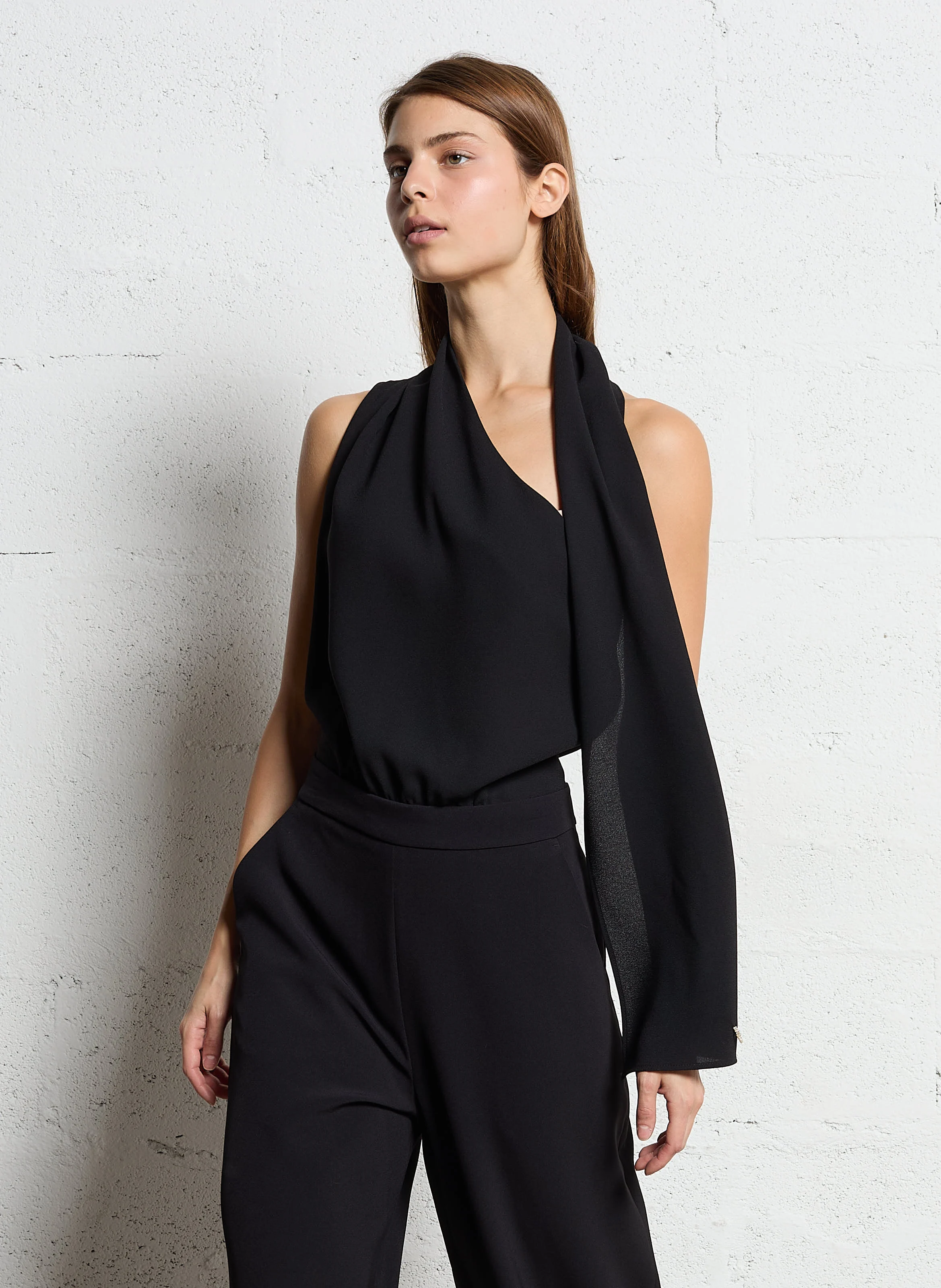 Combinaison longue asymétrique | Noir