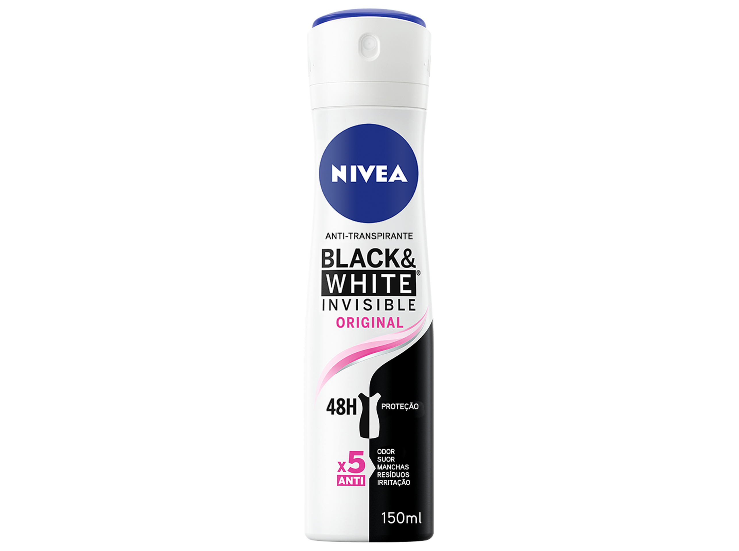 Desodorizante Spray Invisible for Black & White Original NIVEA 150 ml