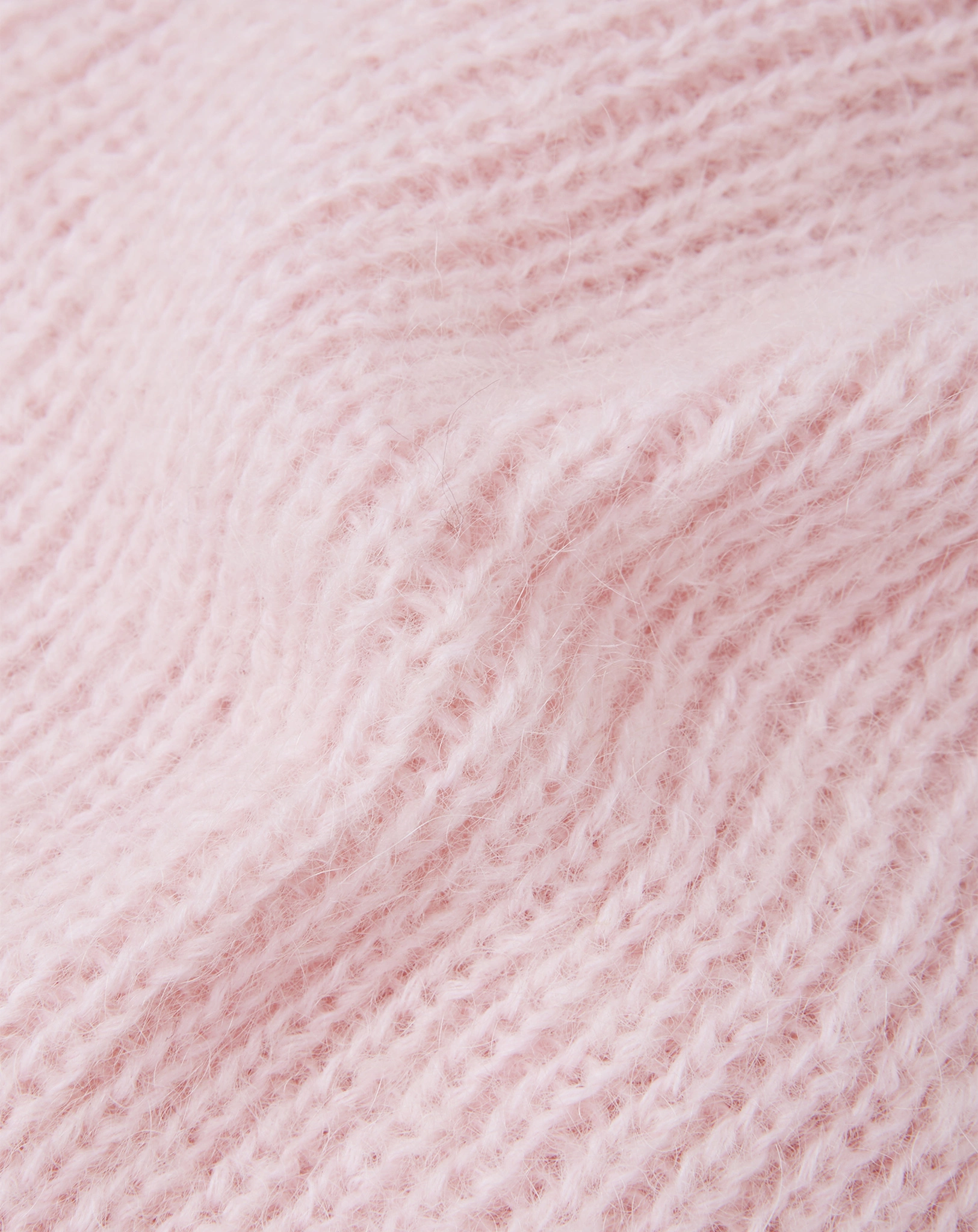 Strick-Beanie PILVINEN mit Merino in pale rose
