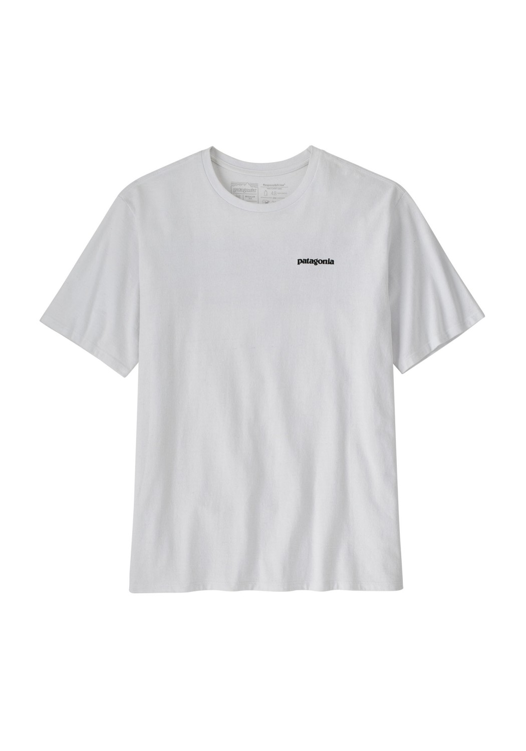 Patagonia T-Shirt M's P-6 Logo Responsibili-Tee White