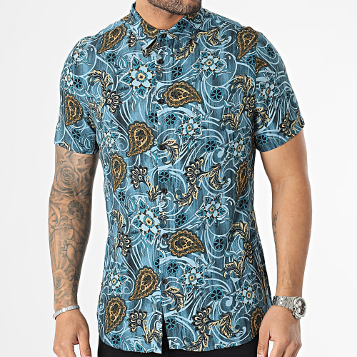 Chemise Manches Courtes Bleu Marine