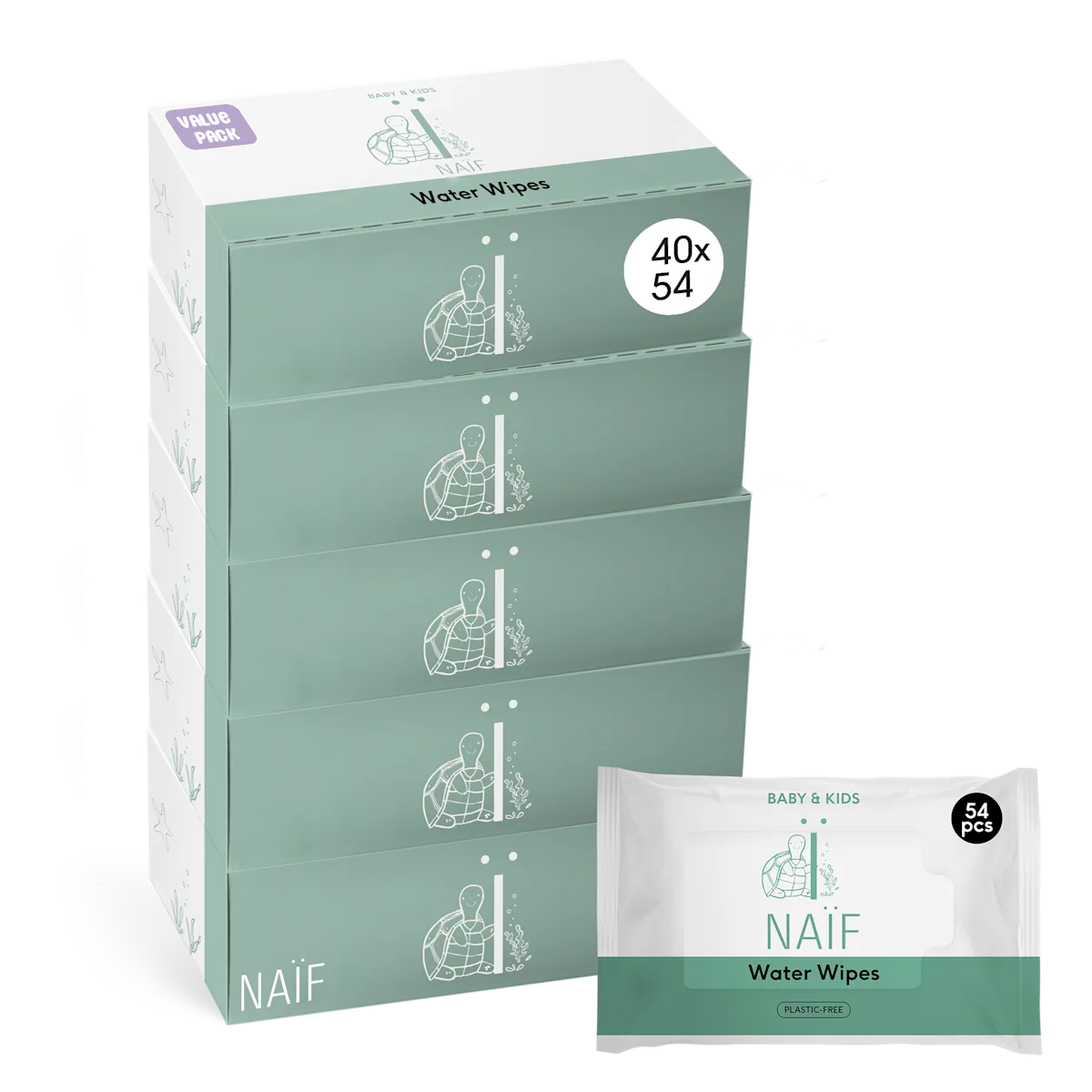 Plasticvrije Billendoekjes voor Baby & Kids Box 40 packs