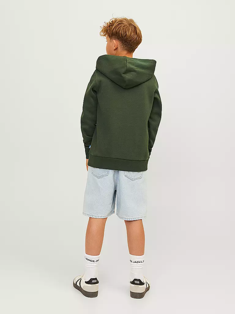 JACK & JONES Jungen Kapuzensweater - Hoodie JJELOGO olive