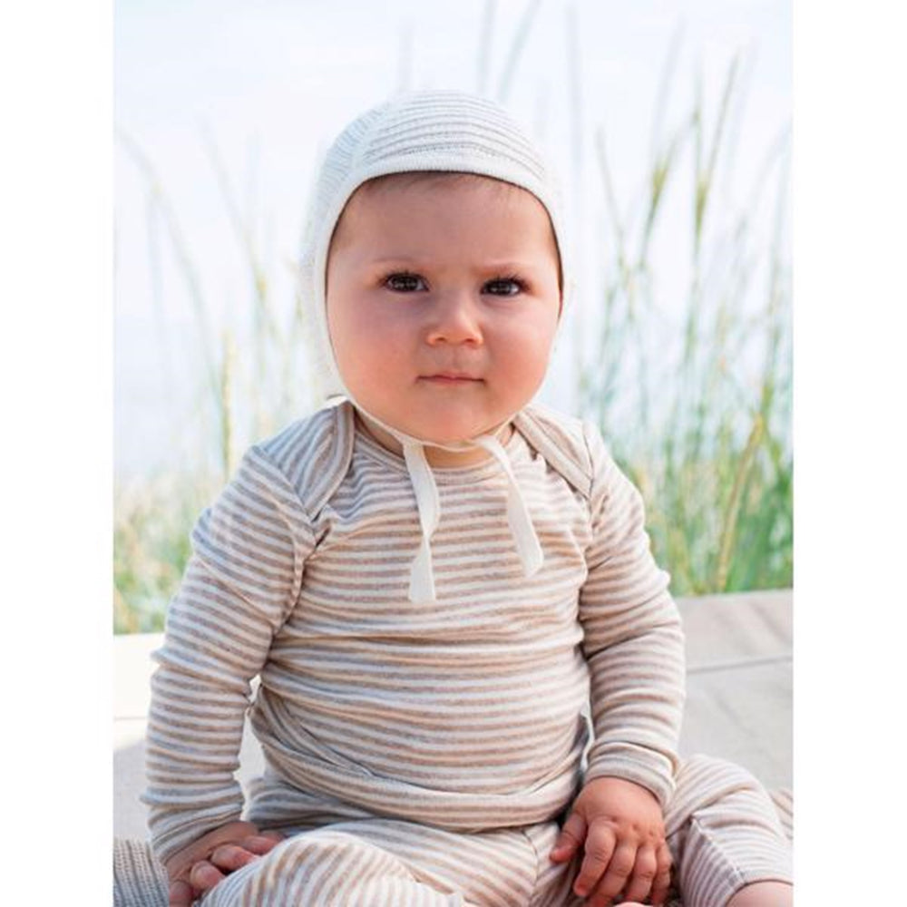 Oat/Offwhite Rib Stripe Body - Serendipity → Luksusbaby.dk