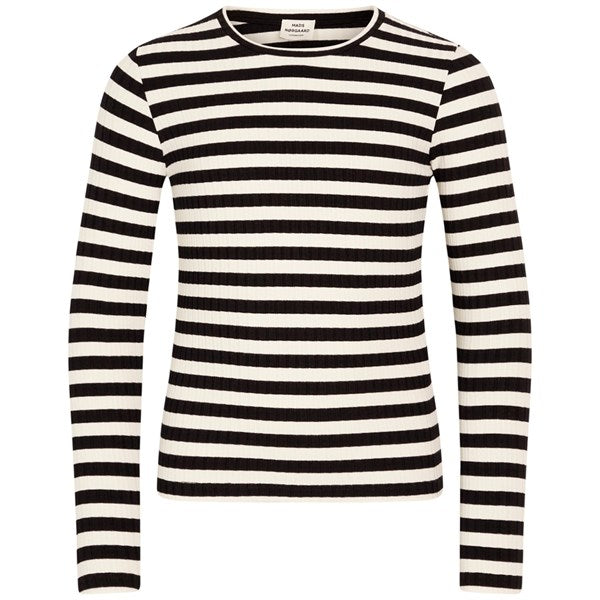 5x5 Classic Stripe Talika Bluse Black/Vanilla Ice