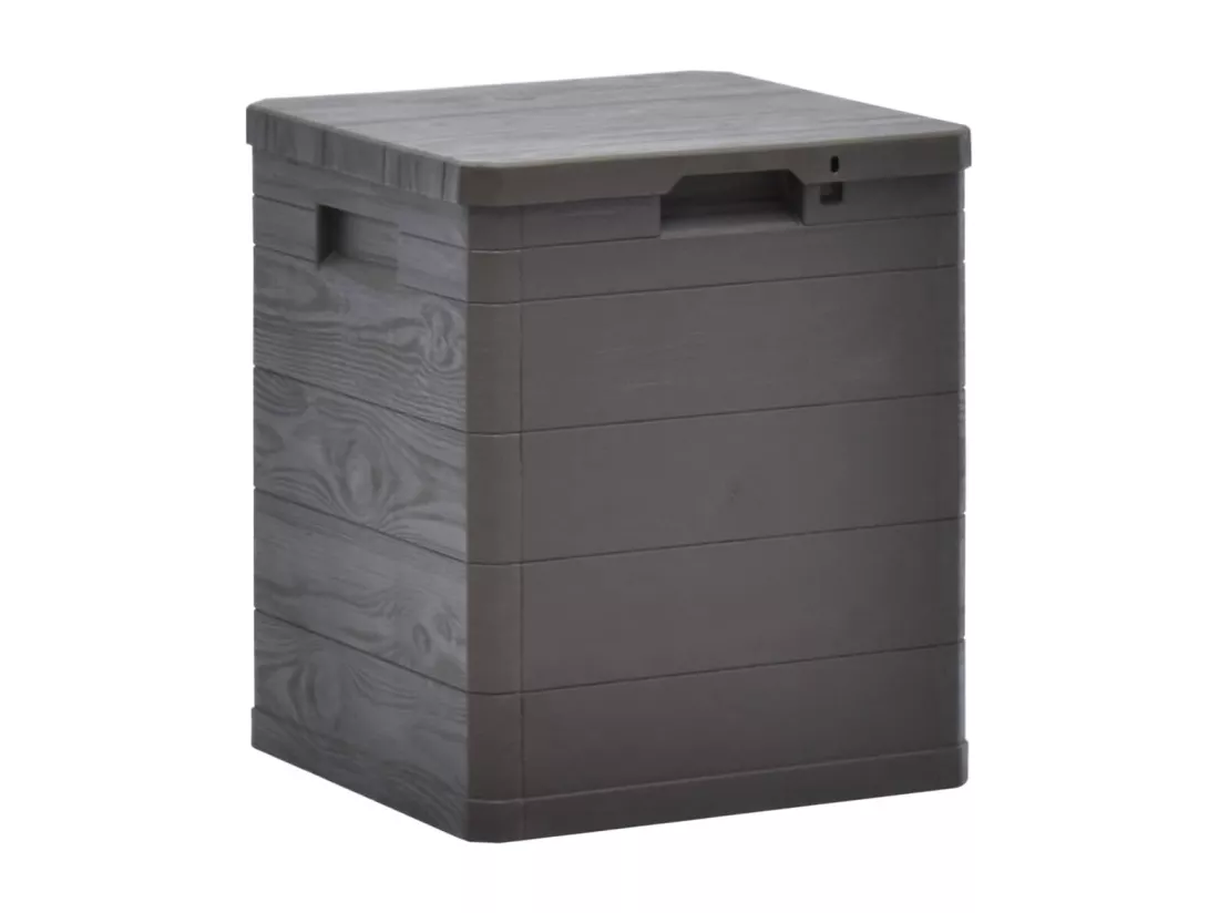 Boîte de rangement de jardin 90 L Marron