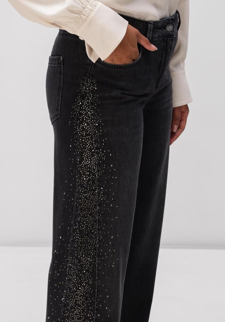 zwarte luisa cerano jeans 638751/4502-47