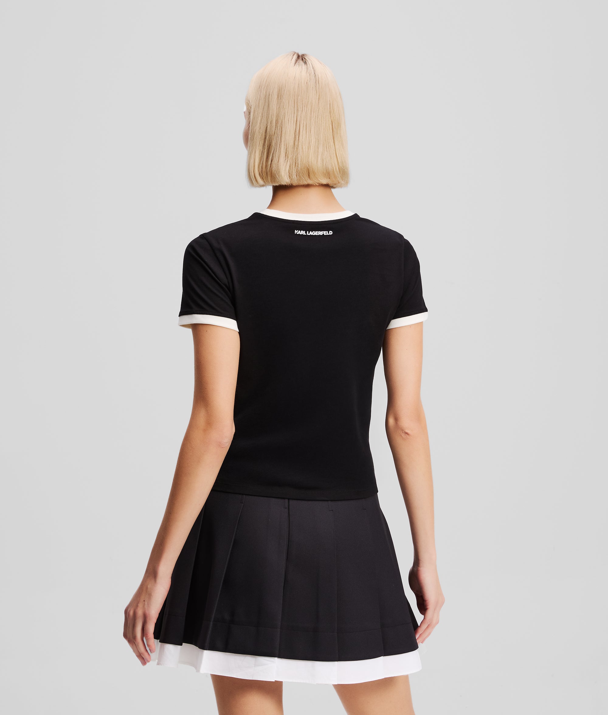 Ikon T-shirt met contrastbies