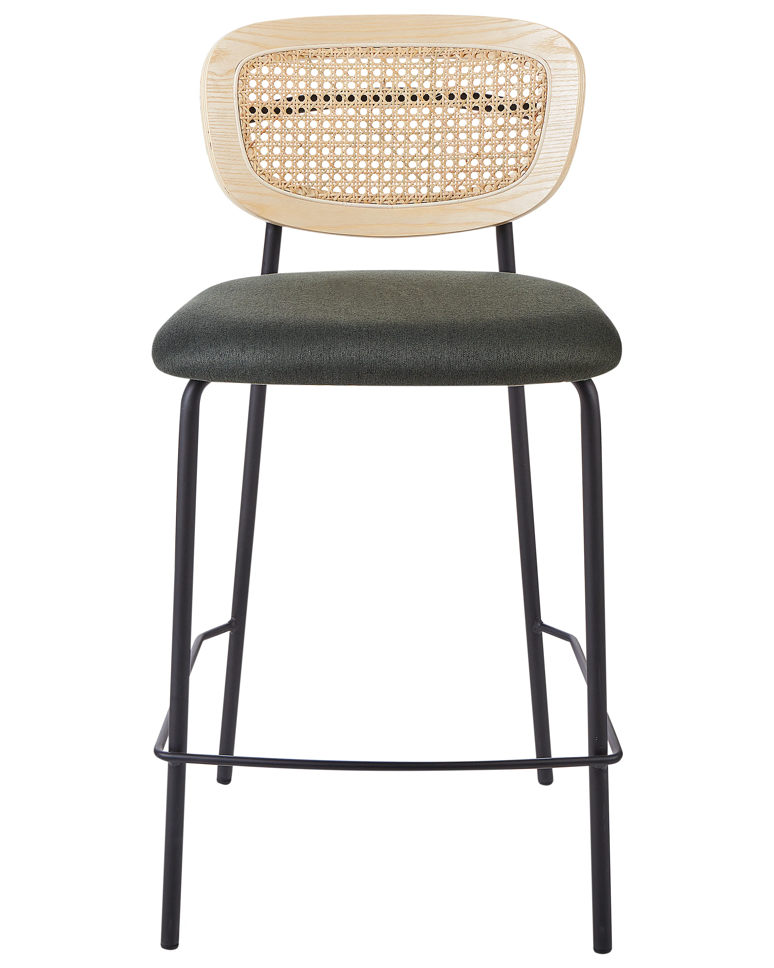 Set van 2 barstoelen MAYETTA Rotan Donkergroen