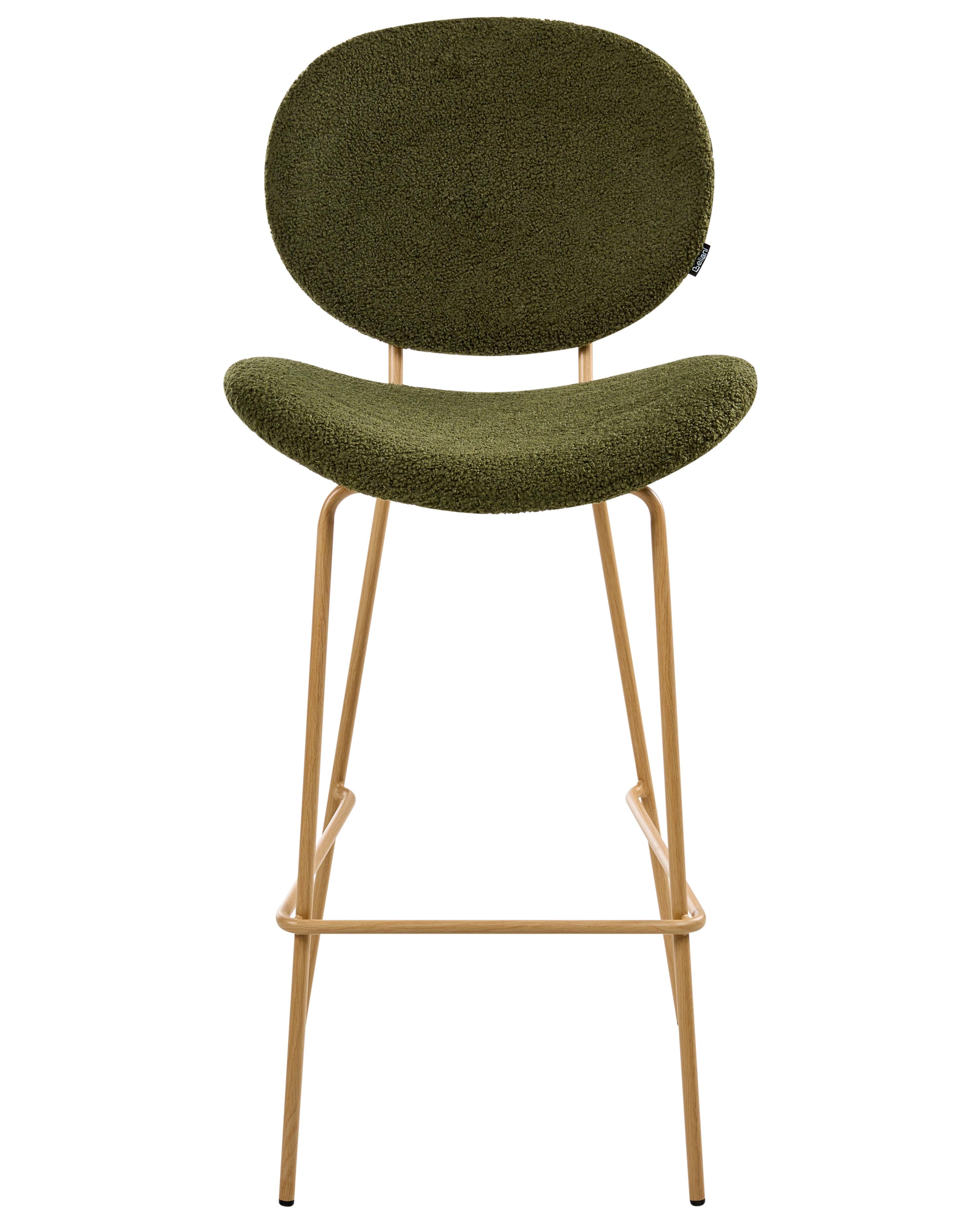 Set van 2 barstoelen LUANA Bouclé Donkergroen