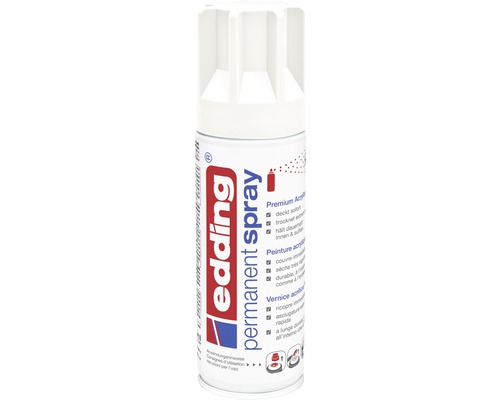 Edding permanente spray, verkeerswit, zijdeglans, 200 ml