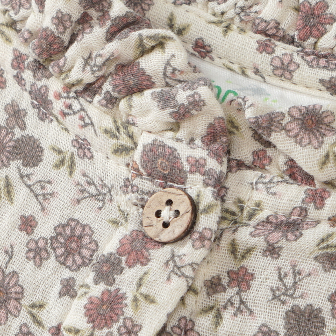 Topolino Pure Collection Mädchen Musselin-Bluse mit Rüschen hellbeige