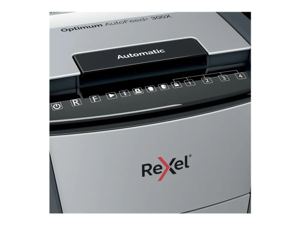 Makulator Rexel Optimum AutoFeed  300X krydsmakulering 4x25 mm (P-4)